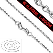 Sterling Silver Oval Link Cable Chain